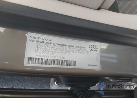 2004 Audi A4 1.8 Cabriolet из США, поврежденный, VIN WAUAC48HX4K012399